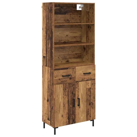 VidaXL Highboard Staré drevo 69,5 x 34 x 180 cm Kompozitné drevo