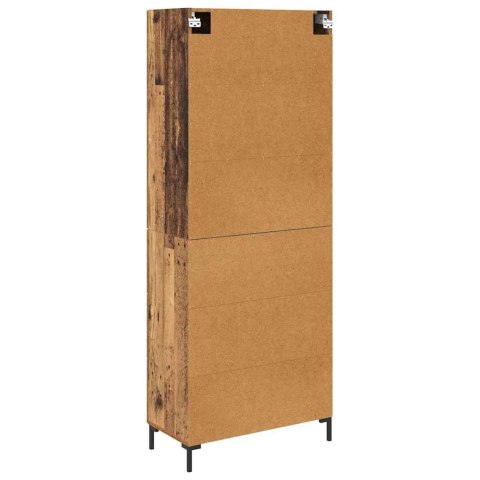 VidaXL Highboard Staré drevo 69,5 x 34 x 180 cm Kompozitné drevo