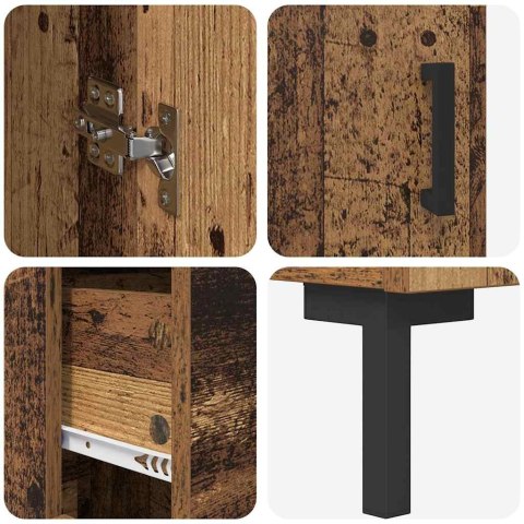 VidaXL Highboard Staré drevo 69,5 x 34 x 180 cm Kompozitné drevo