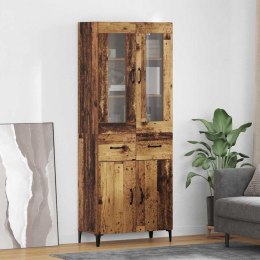 VidaXL Highboard Staré drevo 69,5 x 34 x 180 cm Kompozitné drevo