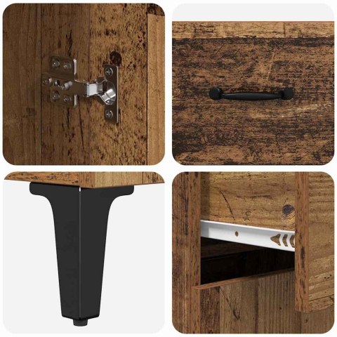 VidaXL Highboard Staré drevo 69,5 x 34 x 180 cm Kompozitné drevo