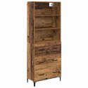 VidaXL Highboard Staré drevo 69,5 x 34 x 180 cm Kompozitné drevo