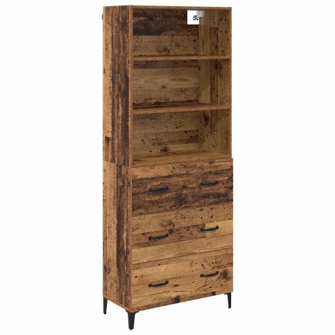 VidaXL Highboard Staré drevo 69,5 x 34 x 180 cm Kompozitné drevo