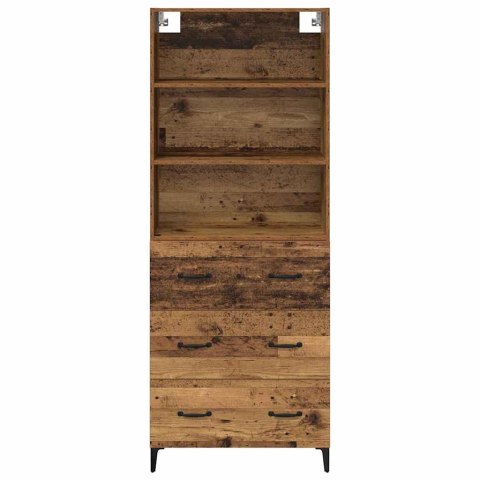 VidaXL Highboard Staré drevo 69,5 x 34 x 180 cm Kompozitné drevo