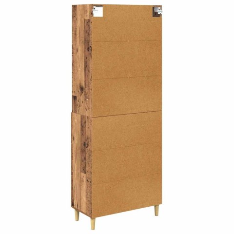 VidaXL Highboard Staré drevo 69,5 x 34 x 180 cm Kompozitné drevo