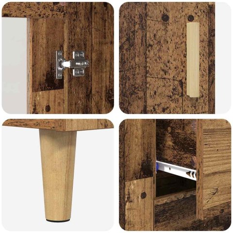 VidaXL Highboard Staré drevo 69,5 x 34 x 180 cm Kompozitné drevo