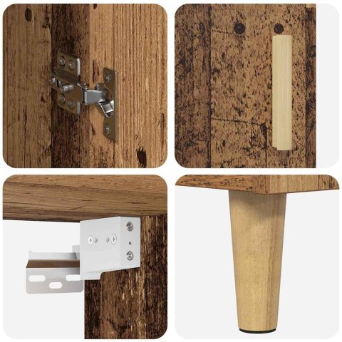 VidaXL Highboard Staré drevo 69,5 x 34 x 180 cm