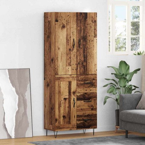 VidaXL Highboard so zásuvkou 2 pcs Staré drevo Kompozitné drevo
