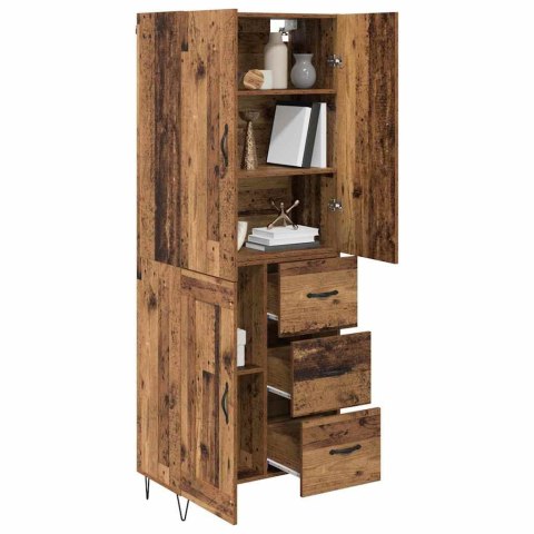 VidaXL Highboard so zásuvkou 2 pcs Staré drevo Kompozitné drevo