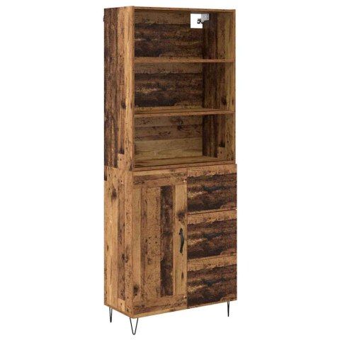 VidaXL Highboard so zásuvkou 2 pcs Staré drevo Kompozitné drevo