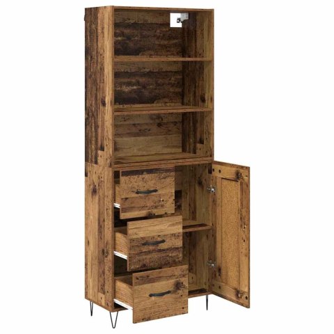 VidaXL Highboard so zásuvkou 2 pcs Staré drevo Kompozitné drevo
