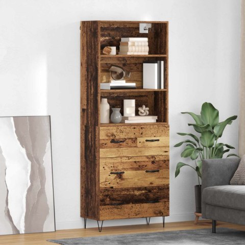 VidaXL Highboard so zásuvkou 2 pcs Staré drevo Kompozitné drevo