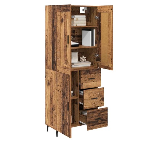 VidaXL Highboard so zásuvkou 2 pcs Staré drevo Kompozitné drevo