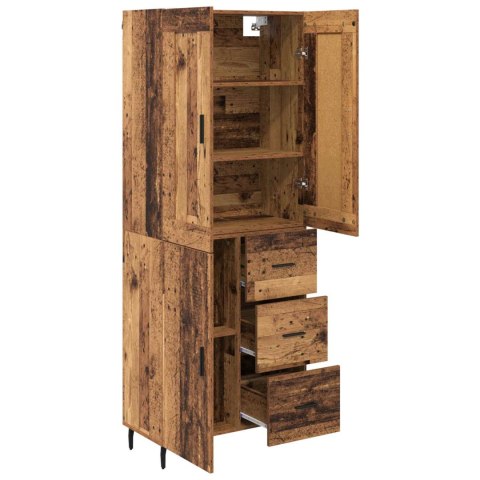 VidaXL Highboard so zásuvkou 2 pcs Staré drevo Kompozitné drevo
