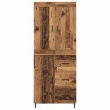 VidaXL Highboard so zásuvkou 2 pcs Staré drevo Kompozitné drevo