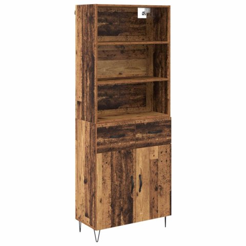 VidaXL Highboard so zásuvkou 2 pcs Staré drevo Kompozitné drevo