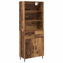VidaXL Highboard so zásuvkou Staré drevo 69,5 x 34 x 180 cm