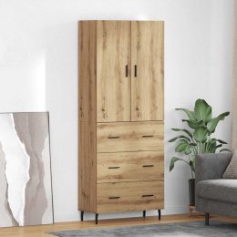 VidaXL Highboard 2 pcs Remeselný dub Drevovláknitá doska a sklo