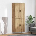 VidaXL Highboard 2 pcs Remeselný dub Drevovláknitá doska a sklo