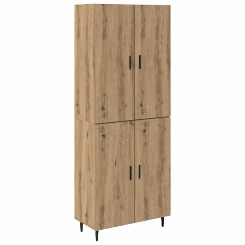 VidaXL Highboard 2 pcs Remeselný dub Drevovláknitá doska a sklo