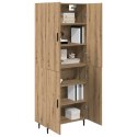 VidaXL Highboard 2 pcs Remeselný dub Drevovláknitá doska a sklo
