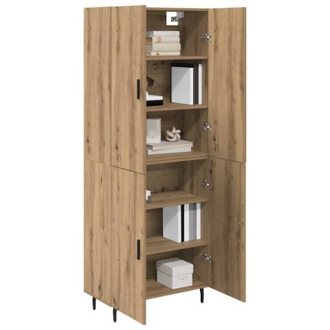VidaXL Highboard 2 pcs Remeselný dub Drevovláknitá doska a sklo
