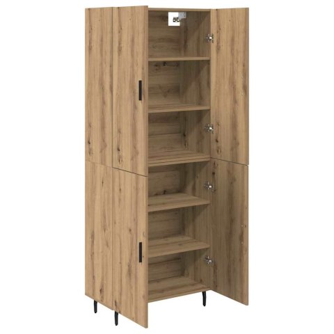 VidaXL Highboard 2 pcs Remeselný dub Drevovláknitá doska a sklo