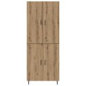 VidaXL Highboard 2 pcs Remeselný dub Drevovláknitá doska a sklo