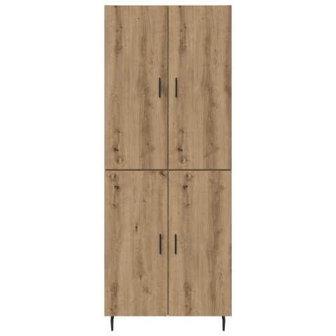 VidaXL Highboard 2 pcs Remeselný dub Drevovláknitá doska a sklo