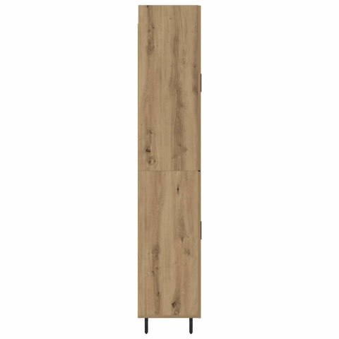VidaXL Highboard 2 pcs Remeselný dub Drevovláknitá doska a sklo