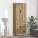 VidaXL Highboard 2 pcs Remeselný dub Drevovláknitá doska a sklo