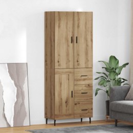 VidaXL Highboard 2 pcs Remeselný dub Drevovláknitá doska a sklo