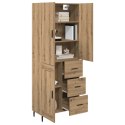 VidaXL Highboard 2 pcs Remeselný dub Drevovláknitá doska a sklo