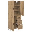 VidaXL Highboard 2 pcs Remeselný dub Drevovláknitá doska a sklo