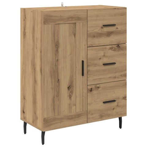 VidaXL Highboard 2 pcs Remeselný dub Drevovláknitá doska a sklo