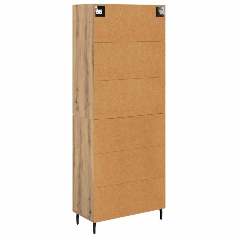 VidaXL Highboard 2 pcs Remeselný dub Drevovláknitá doska a sklo