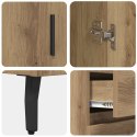 VidaXL Highboard 2 pcs Remeselný dub Drevovláknitá doska a sklo