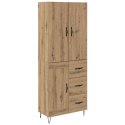 VidaXL Highboard 2 pcs Remeselný dub Konštrukčné drevo a sklo