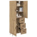 VidaXL Highboard 2 pcs Remeselný dub Konštrukčné drevo a sklo