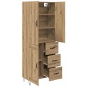 VidaXL Highboard 2 pcs Remeselný dub Konštrukčné drevo a sklo