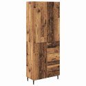 VidaXL Highboard 2 pcs Staré drevo Drevovláknitá doska a sklo