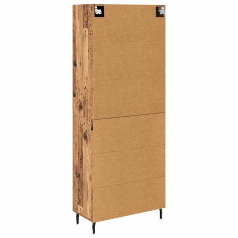 VidaXL Highboard 2 pcs Staré drevo Drevovláknitá doska a sklo