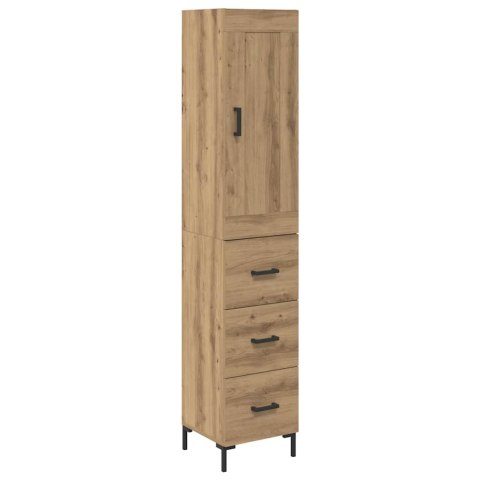 VidaXL Highboard Remeselný dub 34,5 x 34 x 180 cm Kompozitné drevo