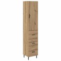 VidaXL Highboard Remeselný dub 34,5 x 34 x 180 cm Kompozitné drevo
