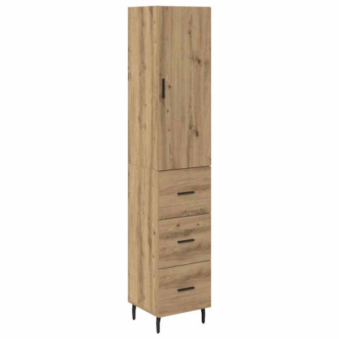 VidaXL Highboard Remeselný dub 34,5 x 34 x 180 cm Kompozitné drevo