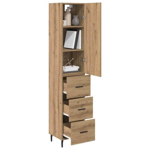 VidaXL Highboard Remeselný dub 34,5 x 34 x 180 cm Kompozitné drevo