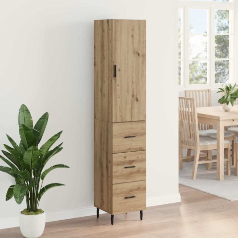 VidaXL Highboard Remeselný dub 34,5 x 34 x 180 cm Kompozitné drevo