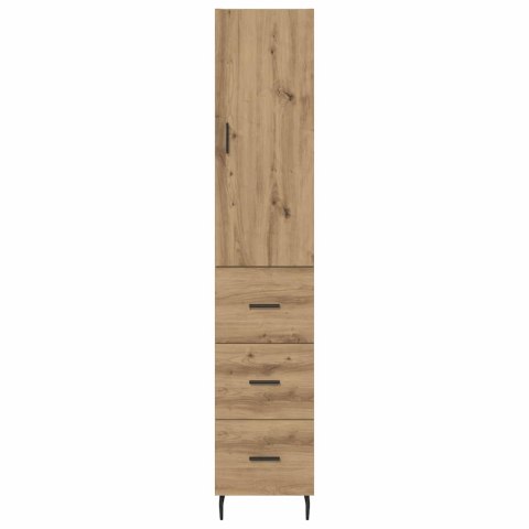 VidaXL Highboard Remeselný dub 34,5 x 34 x 180 cm Kompozitné drevo