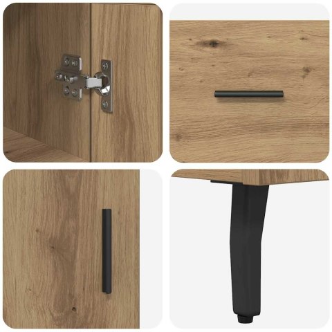 VidaXL Highboard Remeselný dub 34,5 x 34 x 180 cm Kompozitné drevo