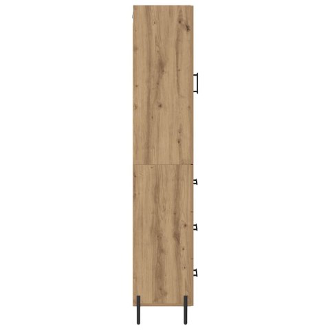 VidaXL Highboard Remeselný dub 34,5 x 34 x 180 cm Kompozitné drevo